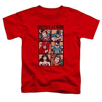 Justice League of America Rough Panels Short Sleeve Toddler T-Shirt