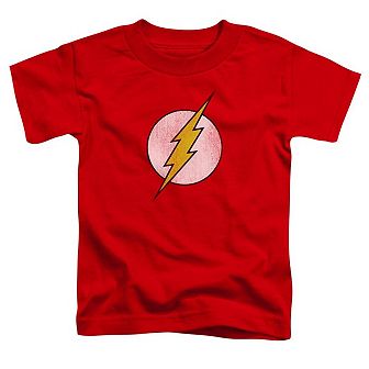 DC Comics Flash Flash Logo Distressed Short Sleeve Toddler T-Shirt