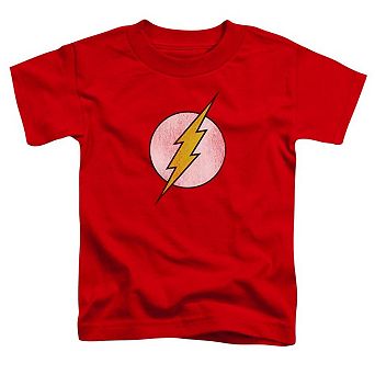 DC Comics Flash Flash Logo Distressed Short Sleeve Toddler T-Shirt
