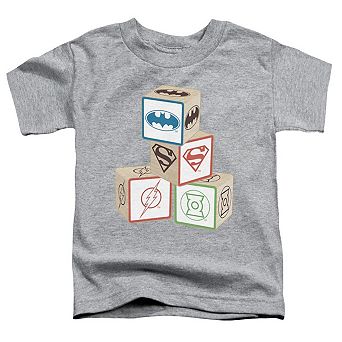 Justice League of America Baby Block Short Sleeve Toddler T-Shirt