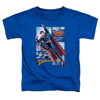 Justice League of America Superman Panels Short Sleeve Toddler T-Shirt