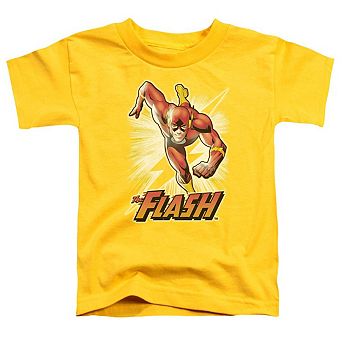 Justice League of America Flash Yellow Short Sleeve Toddler T-Shirt