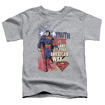 Superman Truth Justice Short Sleeve Toddler T-Shirt