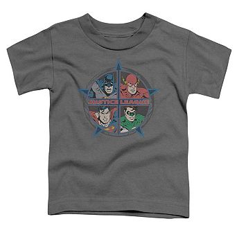 Justice League of America Four Heroes Short Sleeve Toddler T-Shirt