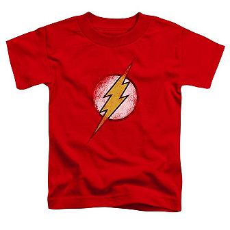 Justice League of America Destroyed Flash Logo Short Sleeve Toddler T-Shirt