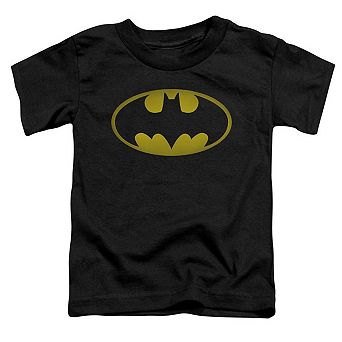 Batman Washed Bat Logo Short Sleeve Toddler T-Shirt