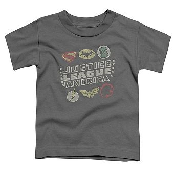 Justice League of America Symbols Short Sleeve Toddler T-Shirt