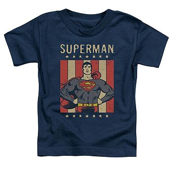 DC Comics Retro Liberty Short Sleeve Toddler T-Shirt