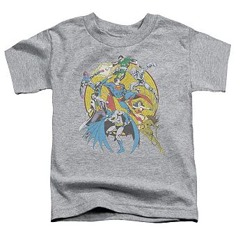 DC Comics Spin Circle Fight Short Sleeve Toddler T-Shirt