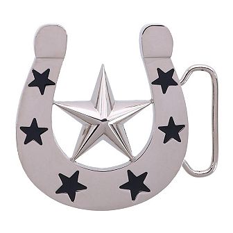 CTM Horseshoe Star Belt Buckle
