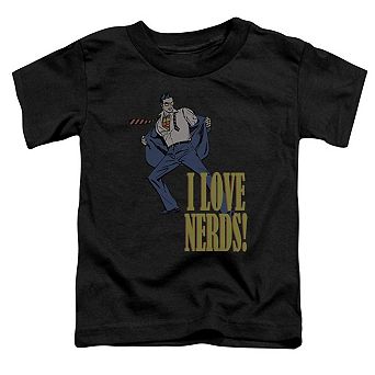 DC Comics I Love Nerds Short Sleeve Toddler T-Shirt