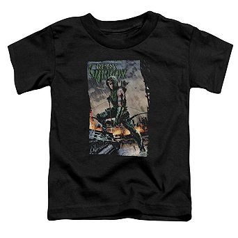 Justice League of America Fire And Rain Short Sleeve Toddler T-Shirt