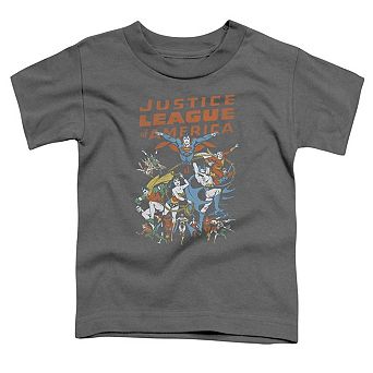 Justice League of America Big Group Short Sleeve Toddler T-Shirt