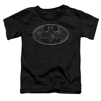 Batman Glass Hole Logo Short Sleeve Toddler T-Shirt