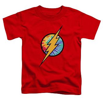 DC Comics Flash Tie Dye Flash Logo Short Sleeve Toddler T-Shirt