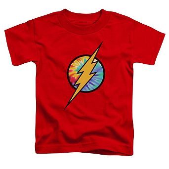 DC Comics Flash Tie Dye Flash Logo Short Sleeve Toddler T-Shirt
