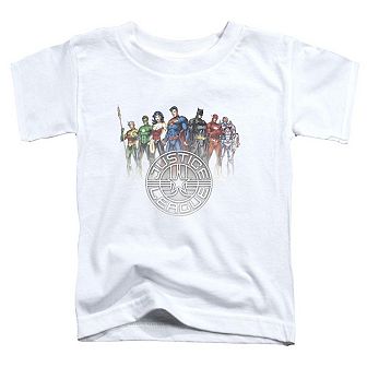 Justice League of America Circle Crest Short Sleeve Toddler T-Shirt