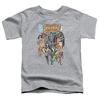 Justice League of America Team Up Short Sleeve Toddler T-Shirt