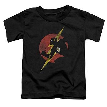 Justice League of America Flash Symbol Knockout Short Sleeve Toddler T-Shirt