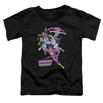 Justice League of America Colorful League Short Sleeve Toddler T-Shirt
