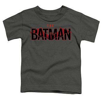 The Batman Logo With Red Bat Short Sleeve Toddler T-Shirt