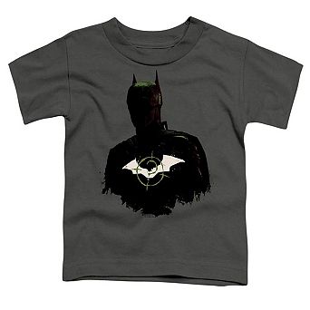 The Batman Silhouette With Riddler Logo Short Sleeve Toddler T-Shirt