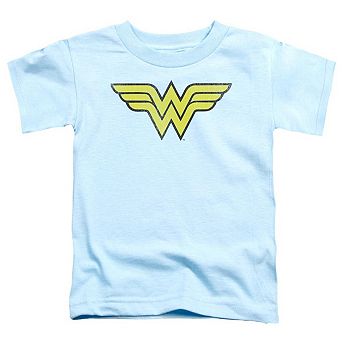 DC Comics Wonder Woman Logo Distressed Short Sleeve Toddler T-Shirt