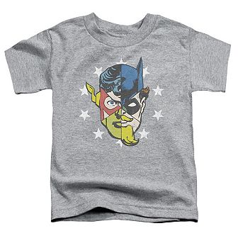 Justice League of America Face Off Short Sleeve Toddler T-Shirt