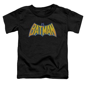 DC Comics Batman Neon Distress Logo Short Sleeve Toddler T-Shirt