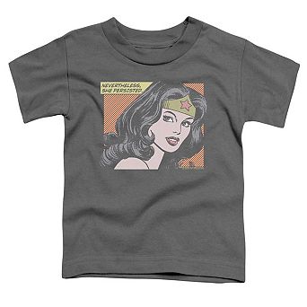 Wonder Woman She Persisted Short Sleeve Toddler T-Shirt