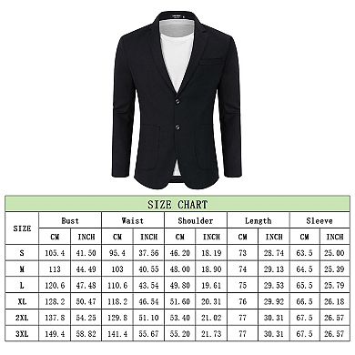 Men's Casual Blazer Linen Sport Coat Two Button Lightweight Jackets Business Daily Suit
