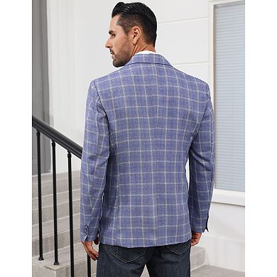 Mens Casual Blazer Fit Suit Two Button Coat Jackets Suit