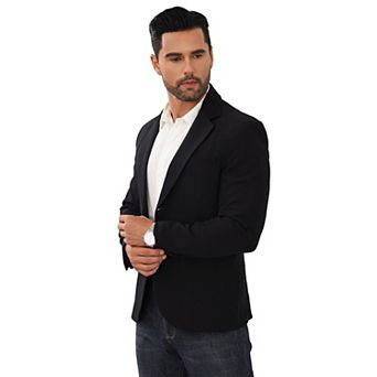 Mens Casual Blazer Fit Suit Two Button Coat Jackets Suit