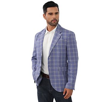 Mens Casual Blazer Fit Suit Two Button Coat Jackets Suit