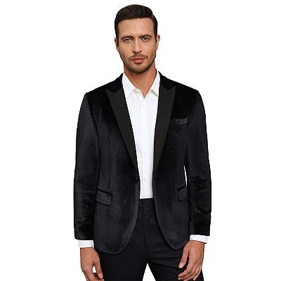 paper heart black and white dress Black Velvet Tuxedo Suit – StudioSuits main image 0