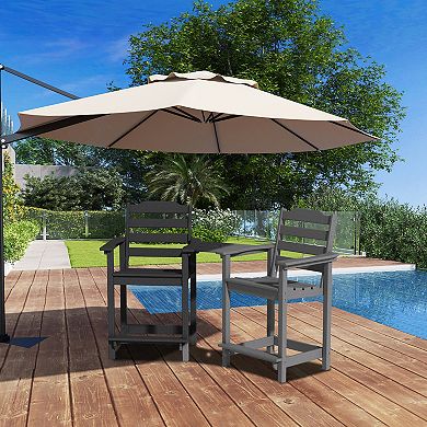 Tall Adirondack Chairs Set of 2 with Connecting Table