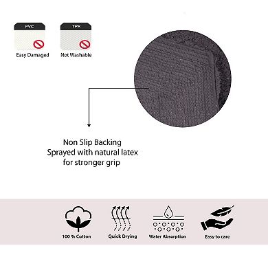 Home Weavers Waterford Collection 100% Cotton Tufted Bath Rug, Extra Soft & Absorbent Bath Rug