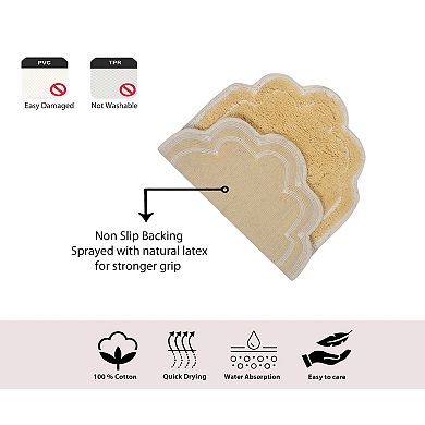 Home Weavers Allure Collection 100% Cotton Tufted Bath Rug, Soft & Absorbent Bath Rugs,Non-Slip Bath