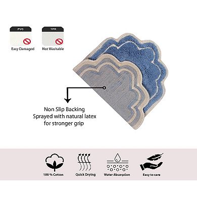 Home Weavers Allure Collection 100% Cotton Tufted Bath Rug, Soft & Absorbent Bath Rugs,Non-Slip Bath