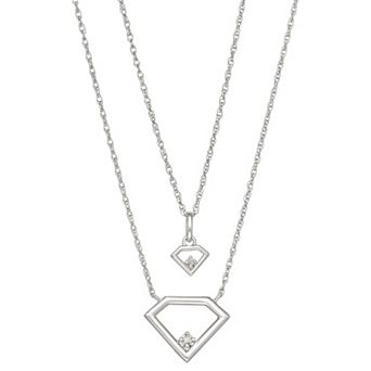 LeRose by Lexi and Rose Sterling Silver Diamond Accent Necklace Set