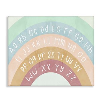 Stupell Home Decor Alphabet Letters on Rainbow Canvas