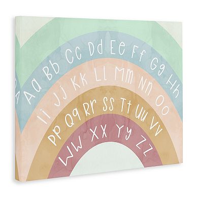 Stupell Home Decor Alphabet Letters on Rainbow Canvas