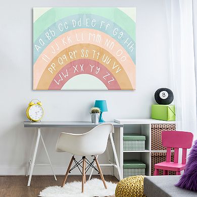 Stupell Home Decor Alphabet Letters on Rainbow Canvas
