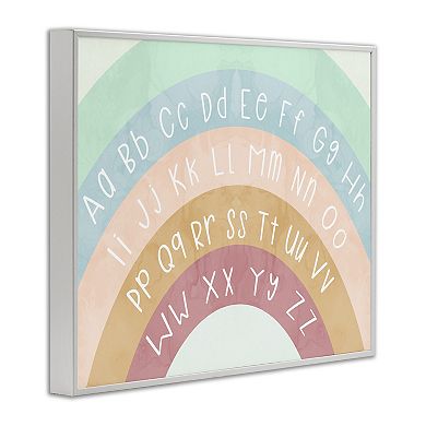 Stupell Home Decor Alphabet Letters on Rainbow Framed Giclee
