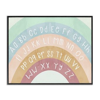 Stupell Home Decor Alphabet Letters on Rainbow Framed Giclee