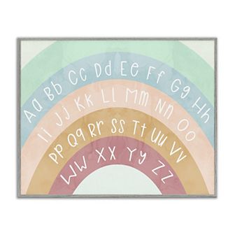 Stupell Home Decor Alphabet Letters on Rainbow Framed Giclee
