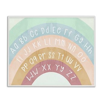 Stupell Home Decor Alphabet Letters on Rainbow Framed Giclee