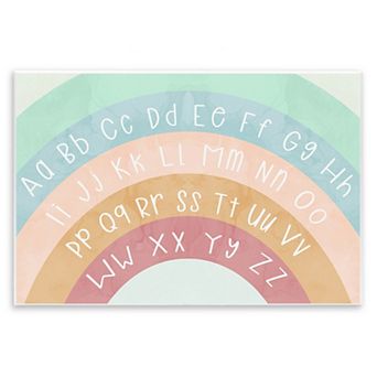 Stupell Home Decor Alphabet Letters on Rainbow Wall Plaque