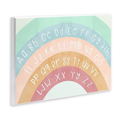 Stupell Home Decor Alphabet Letters on Rainbow Wall Plaque