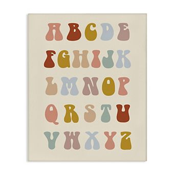 Stupell Home Decor Vintage Alphabet Letters Canvas